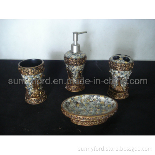 Polyresin Bathroom Accessory Set (SFR1599)